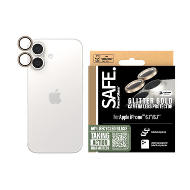 PanzerGlass SAFE Camera Lens Protector for Apple iPhone 16 Plus- Glitter Gold
